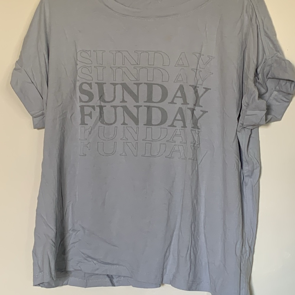Gray 'Sunday Funday' T-Shirt - Picture 2 of 4
